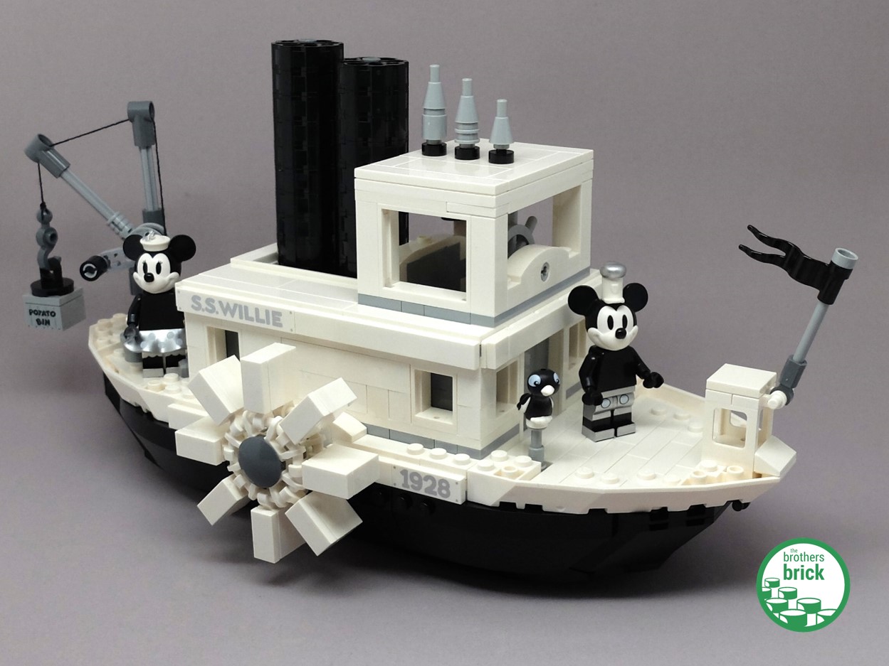 TRIMUI Brick ホワイト+model sセット 美品 Mickey Mouse makes his 1928 debut in LEGO Ideas 21317 Steamboat