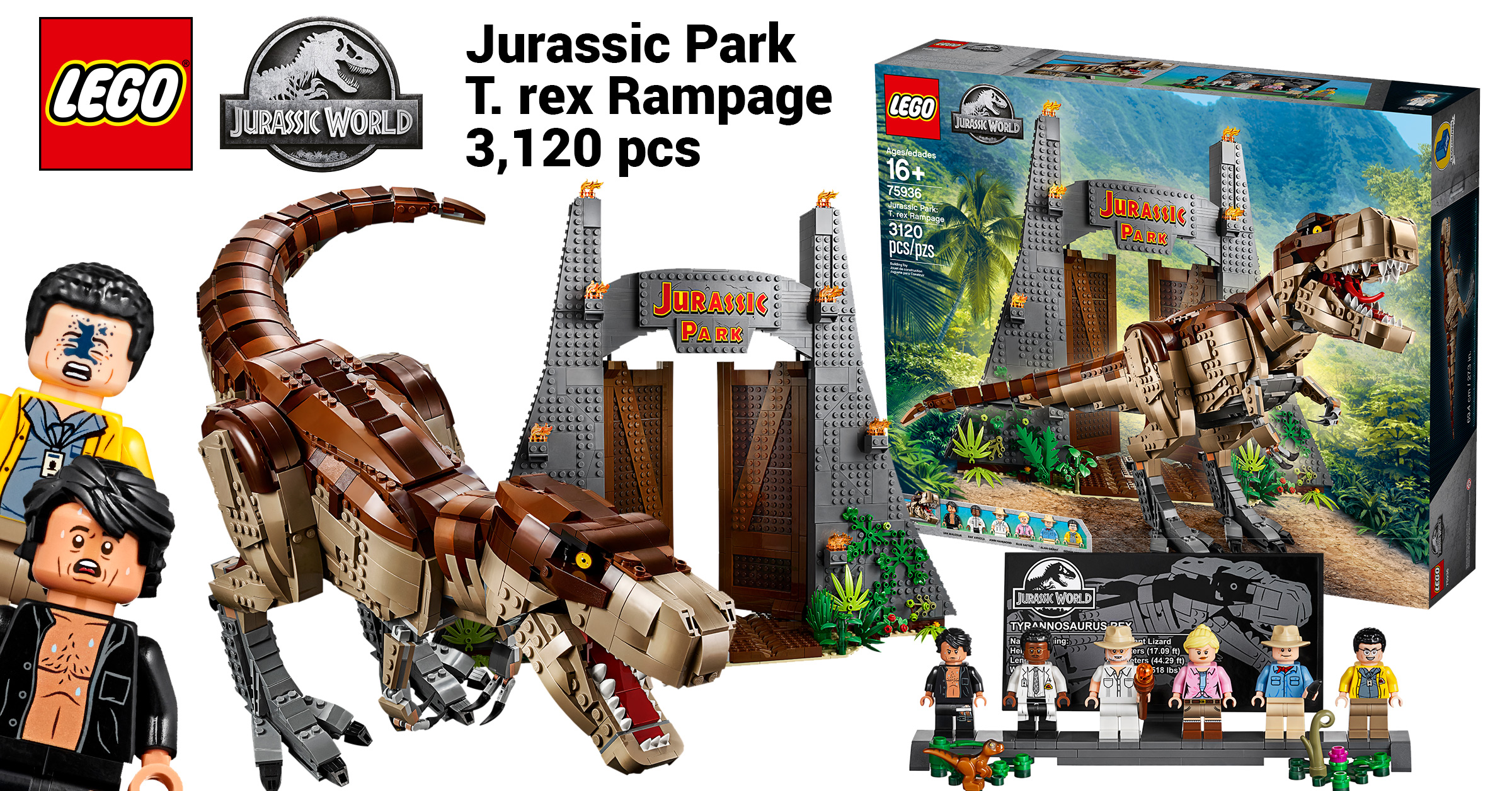 LEGO reveals 75936 Jurassic Park T-Rex Rampage featuring the