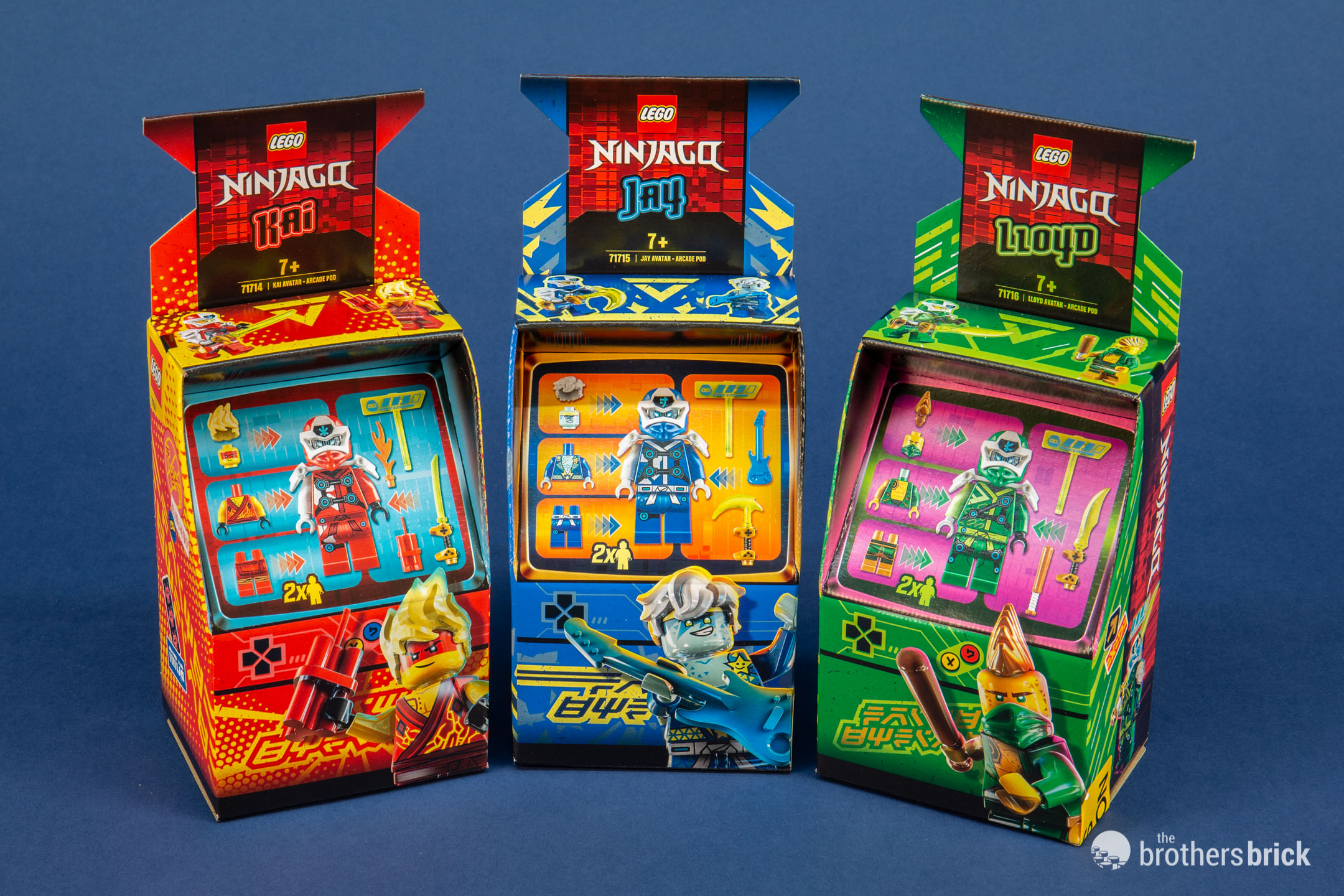 LEGO Ninjago 71714 Kai - 71715 Jay - 71716 Lloyd Avatar Arcade Pod