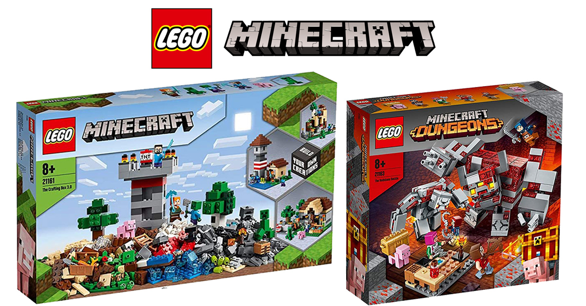 LEGO 21161 Minecraft Crafting Box 3.0 and 21163 The Redstone