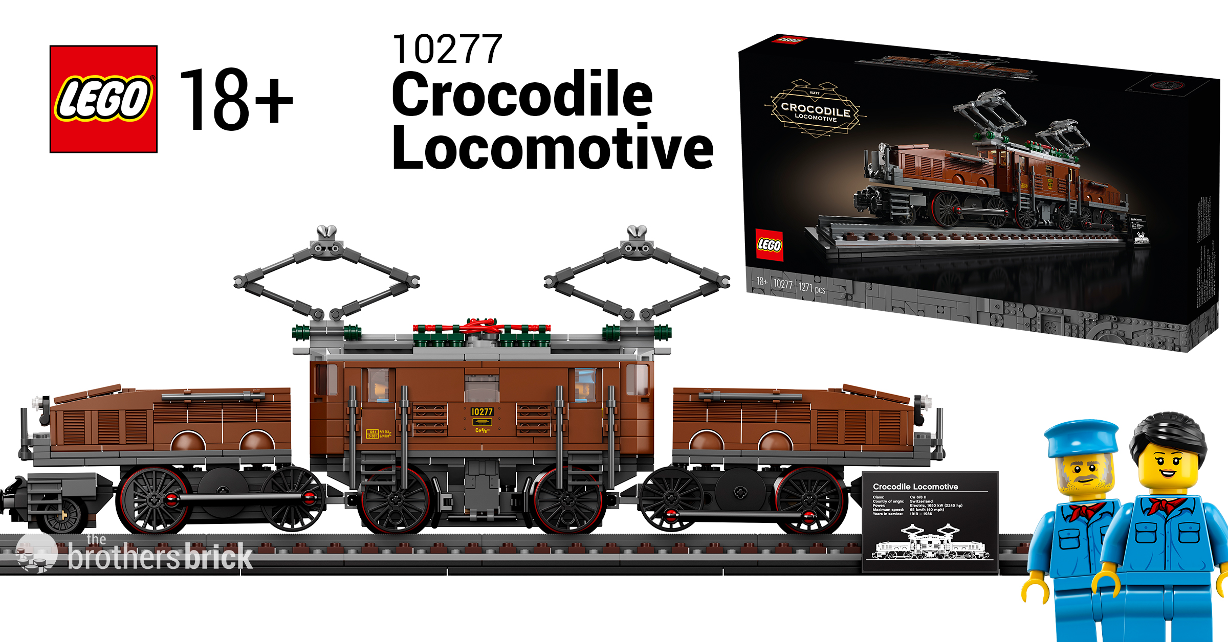 LEGO 18+ 10277 Crocodile Locomotive-6ZYN5-Cover - The Brothers