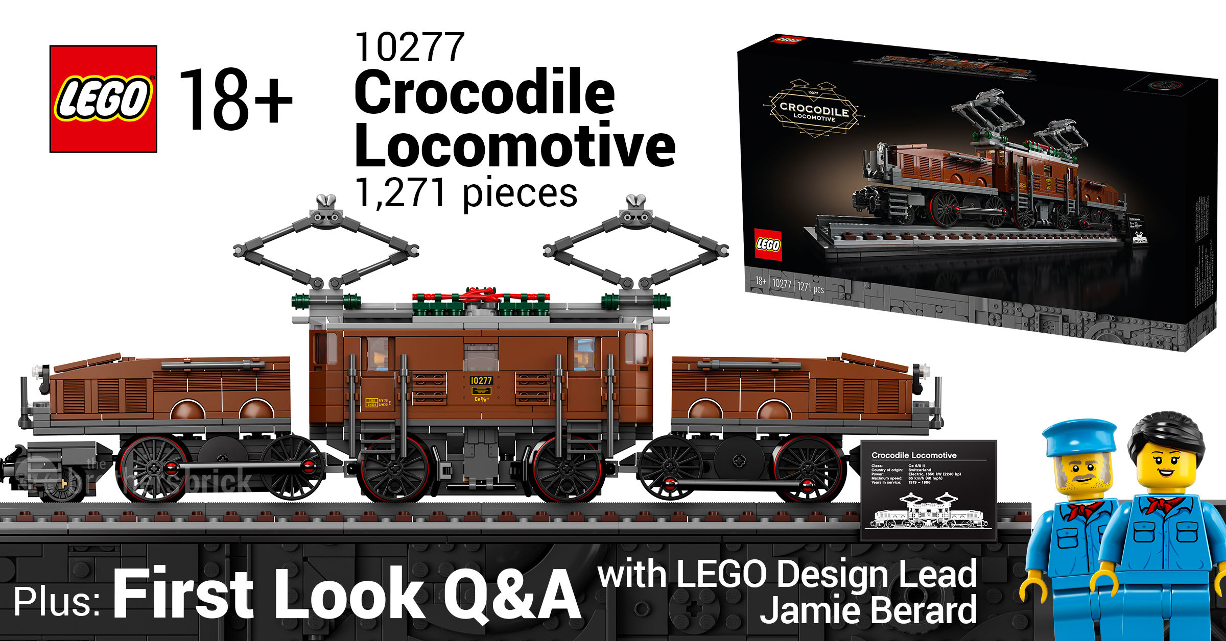 10277 Crocodile Locomotive is the newest LEGO train set for adults 