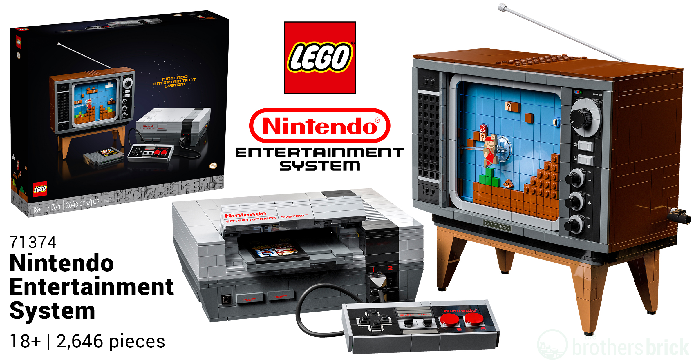 LEGO 71374 Nintendo Entertainment System is a buildable NES