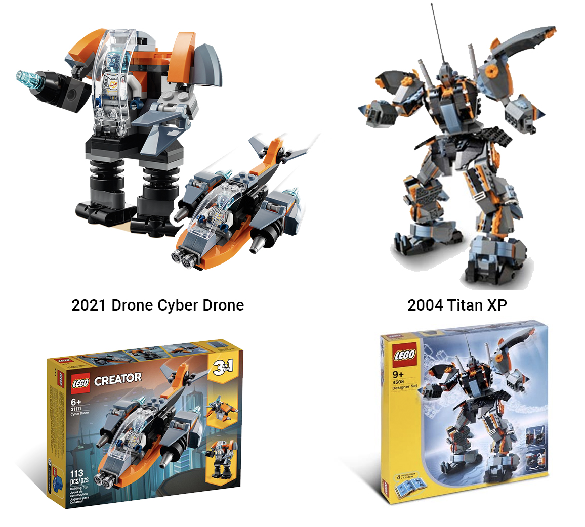 2021 Cyber Drone and 2004 Titan XP copy - The Brothers Brick | The