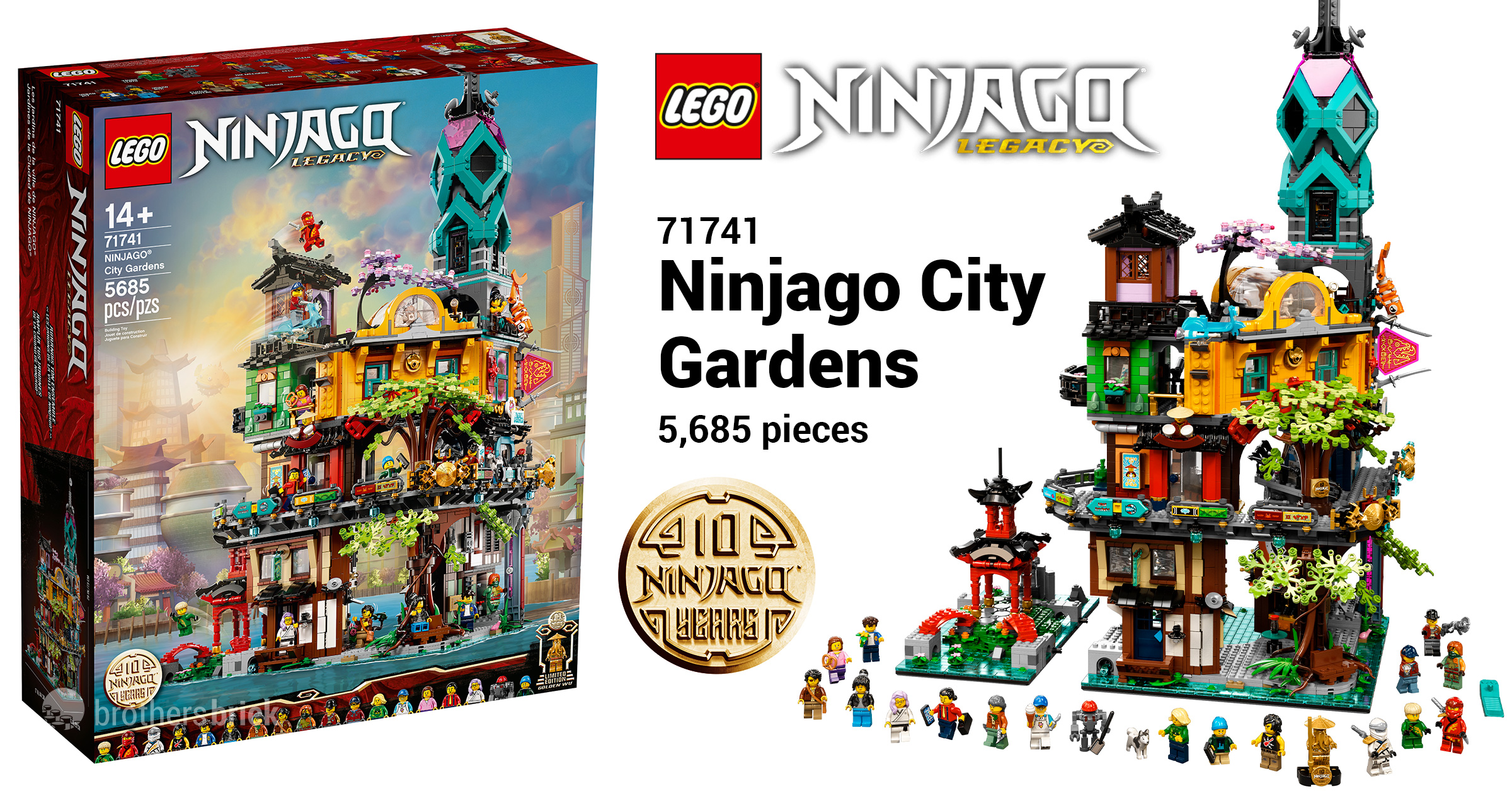 Get a closer look at 71741 Ninjago City Gardens with more official