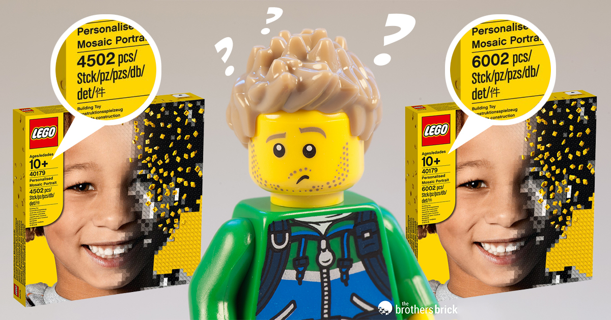 LEGO 40179 Personalized Mosaic Portrait: downsized, but not in a
