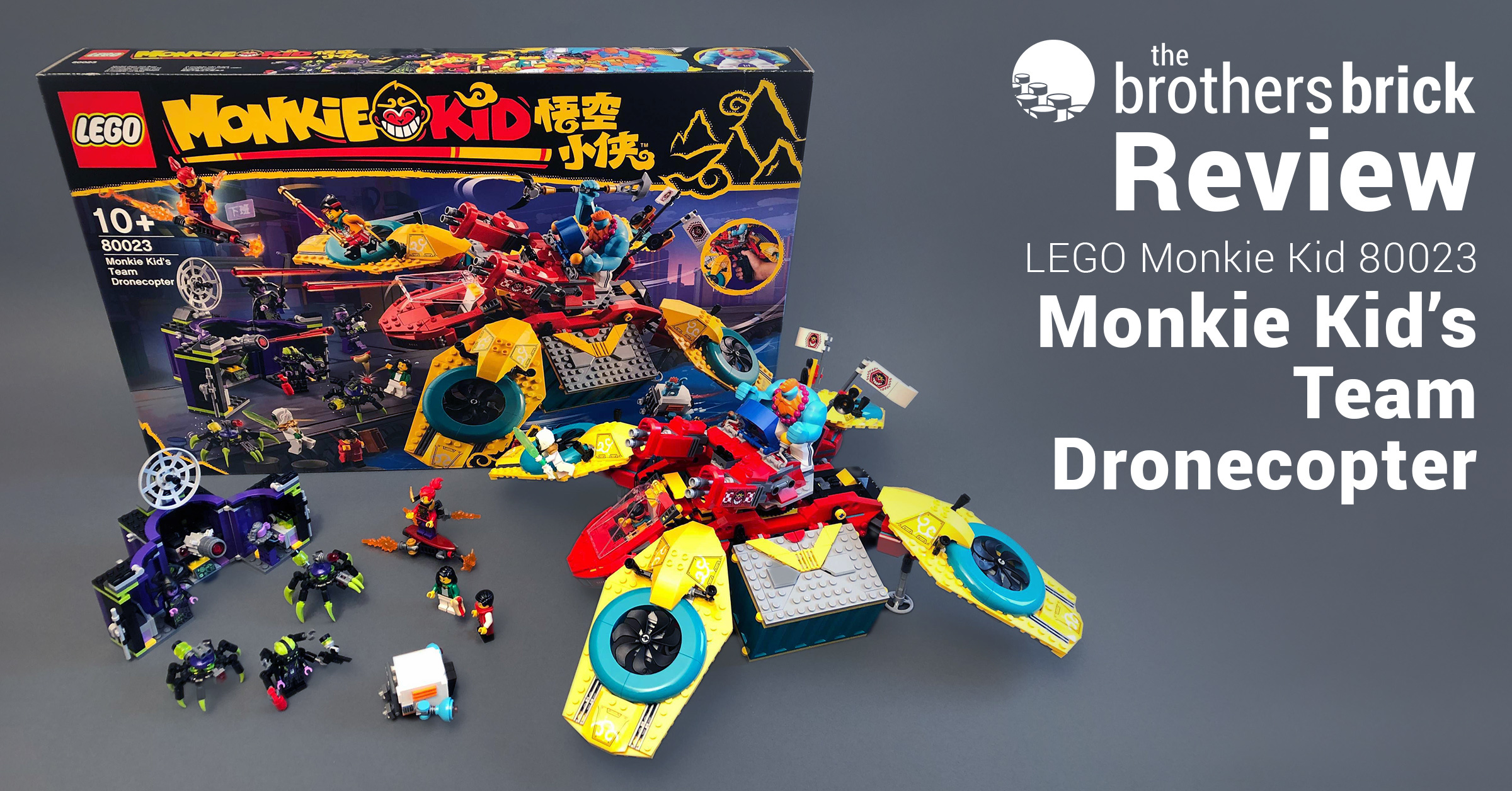 LEGO Monkie Kid 80023 Monkie Kid's Team Dronecopter [Review] - The