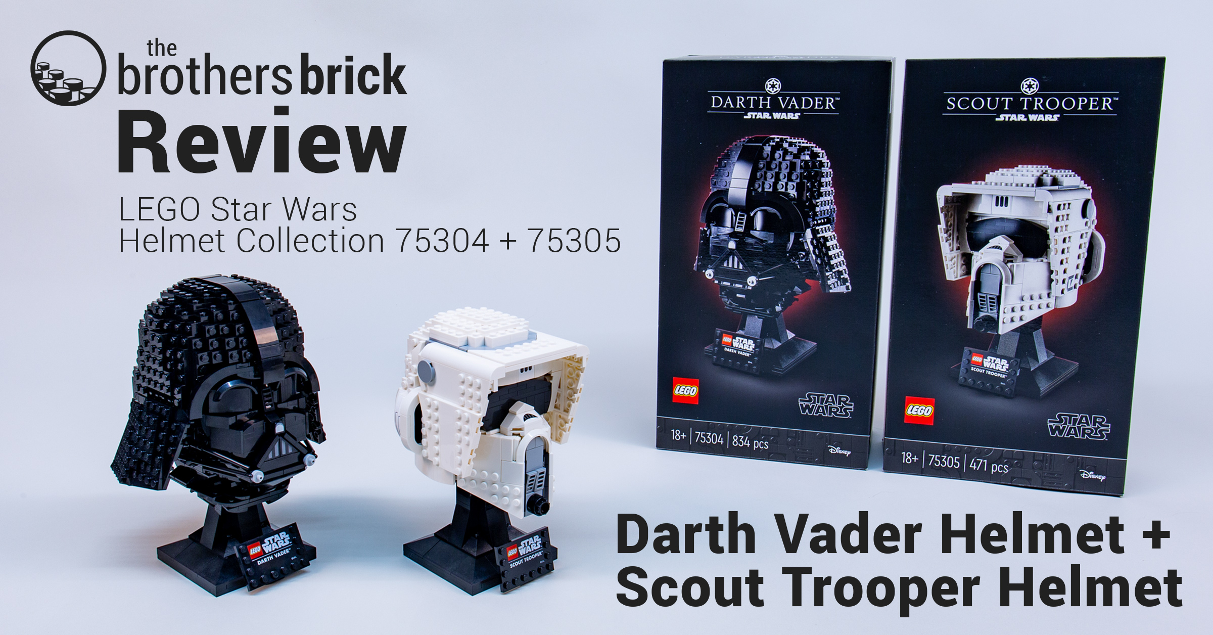 LEGO Star Wars Helmets Collection: 75304 Darth Vader and 75305