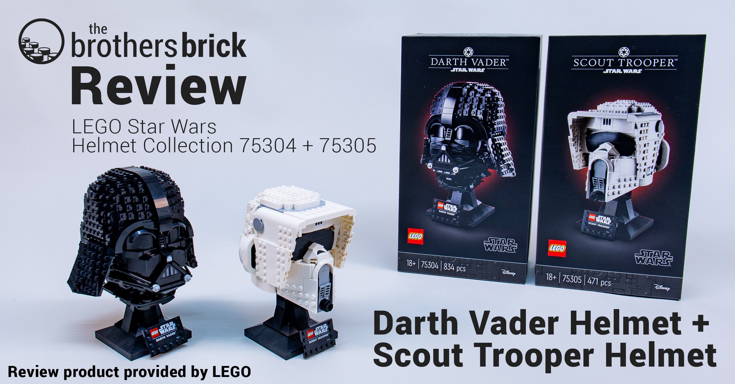 LEGO Star Wars Helmets Collection: 75304 Darth Vader and 75305