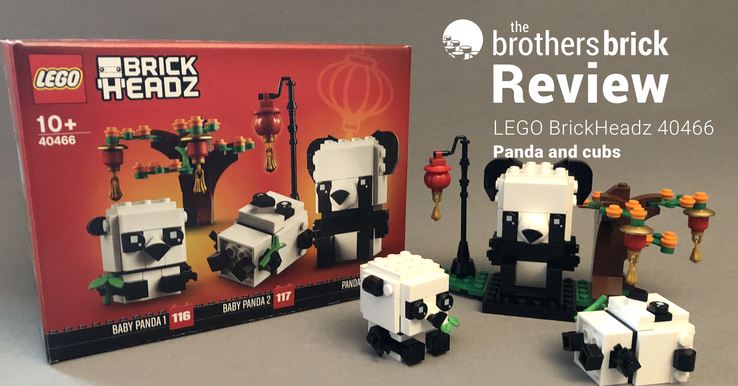 Lion　38 LEGO BrickHeadz 40466 Chinese New Year Pandas review and gallery