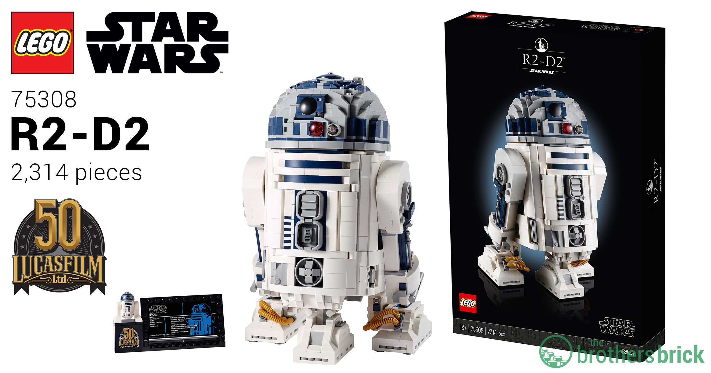 LEGO Star Wars reveals 75308 R2-D2, a 2,300-piece UCS-style model