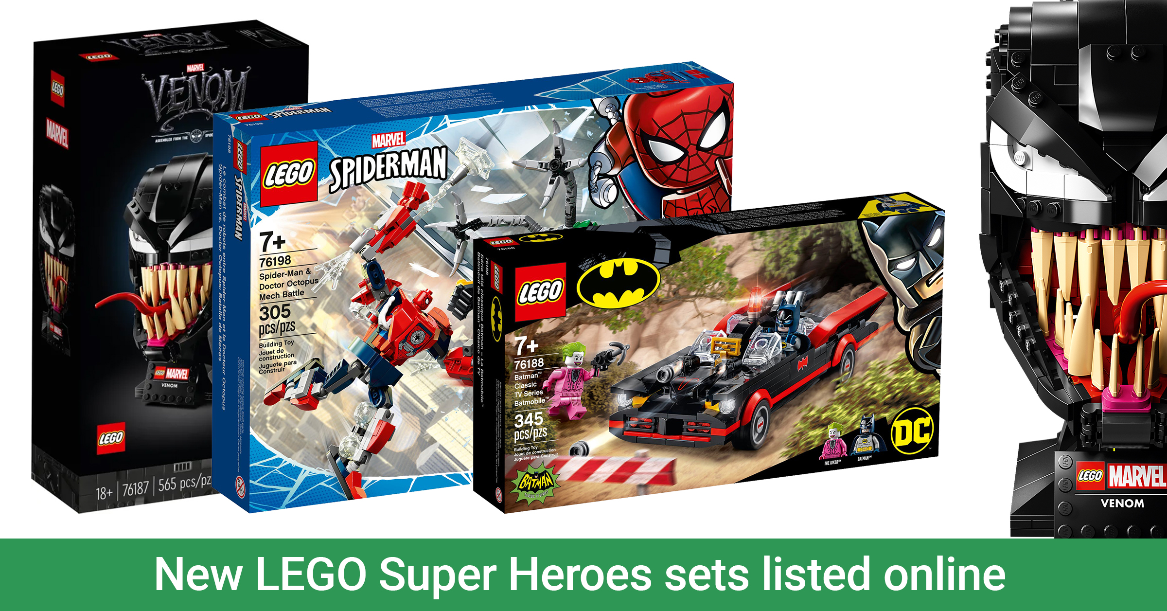 New LEGO Super Heroes sets listed online, including 76187 Venom