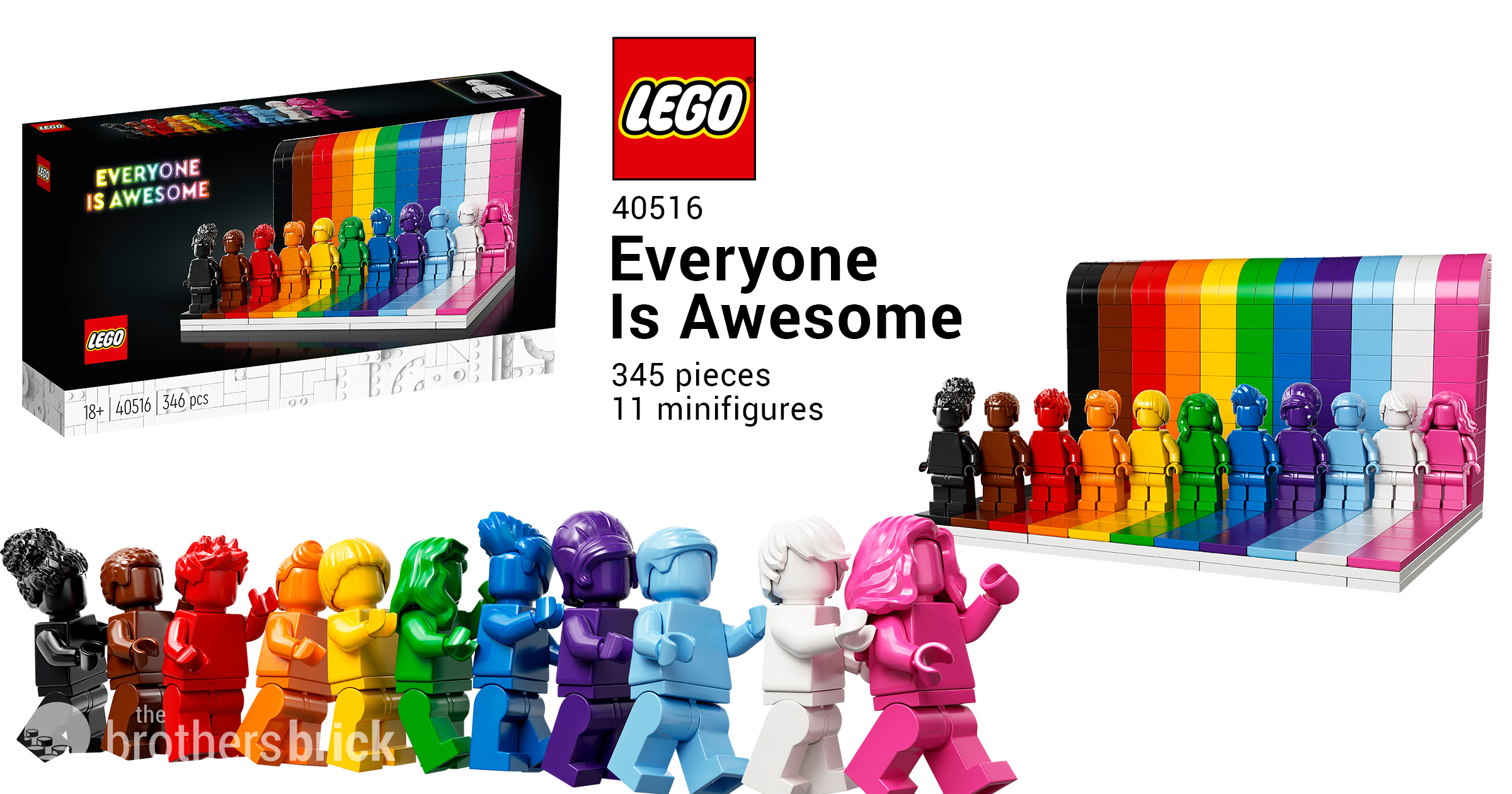 LEGO reveals 40516 Everyone Is Awesome with 11 monochrome