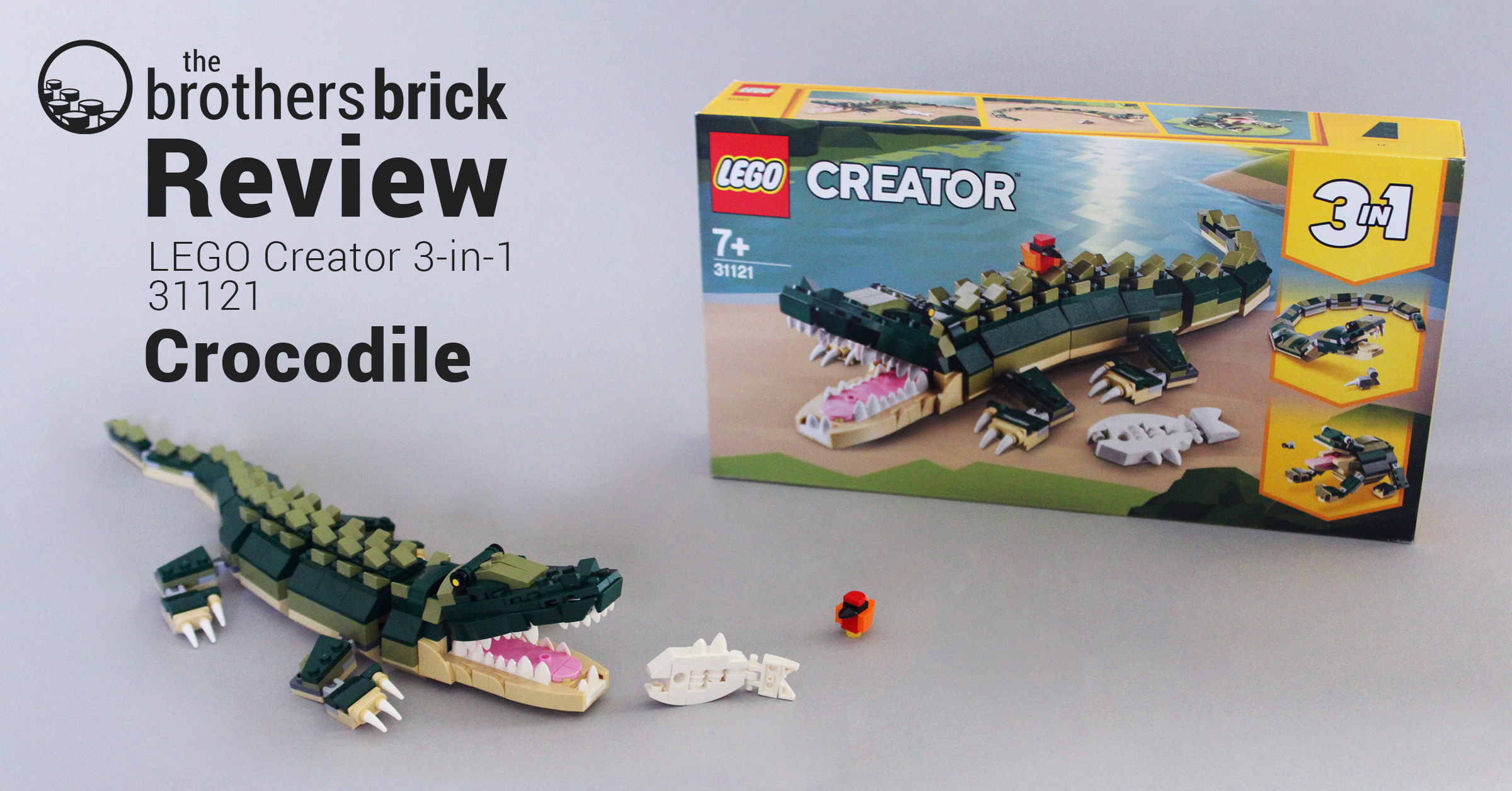 On the wild side with LEGO Creator 3-in-1 31121 Crocodile [Review