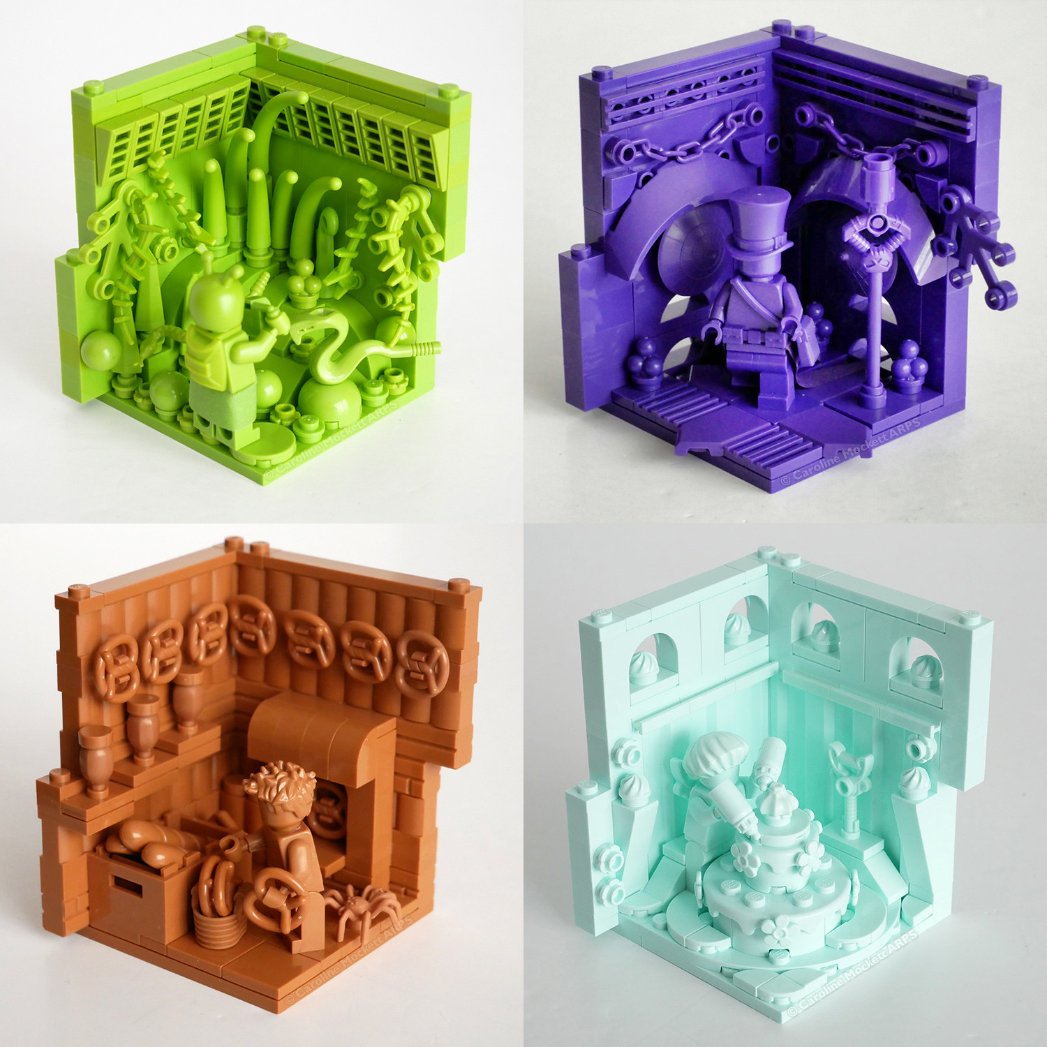 Monochrome minifig habitats in all colours! - The Brothers Brick