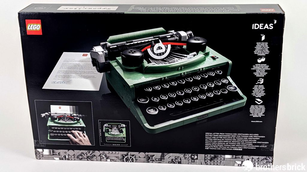 LEGO Ideas 21327 Typewriter - Writing an old-school love letter