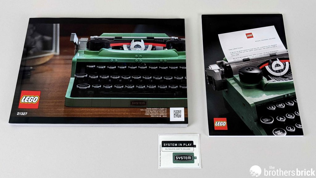 LEGO Ideas 21327 Typewriter - Writing an old-school love letter