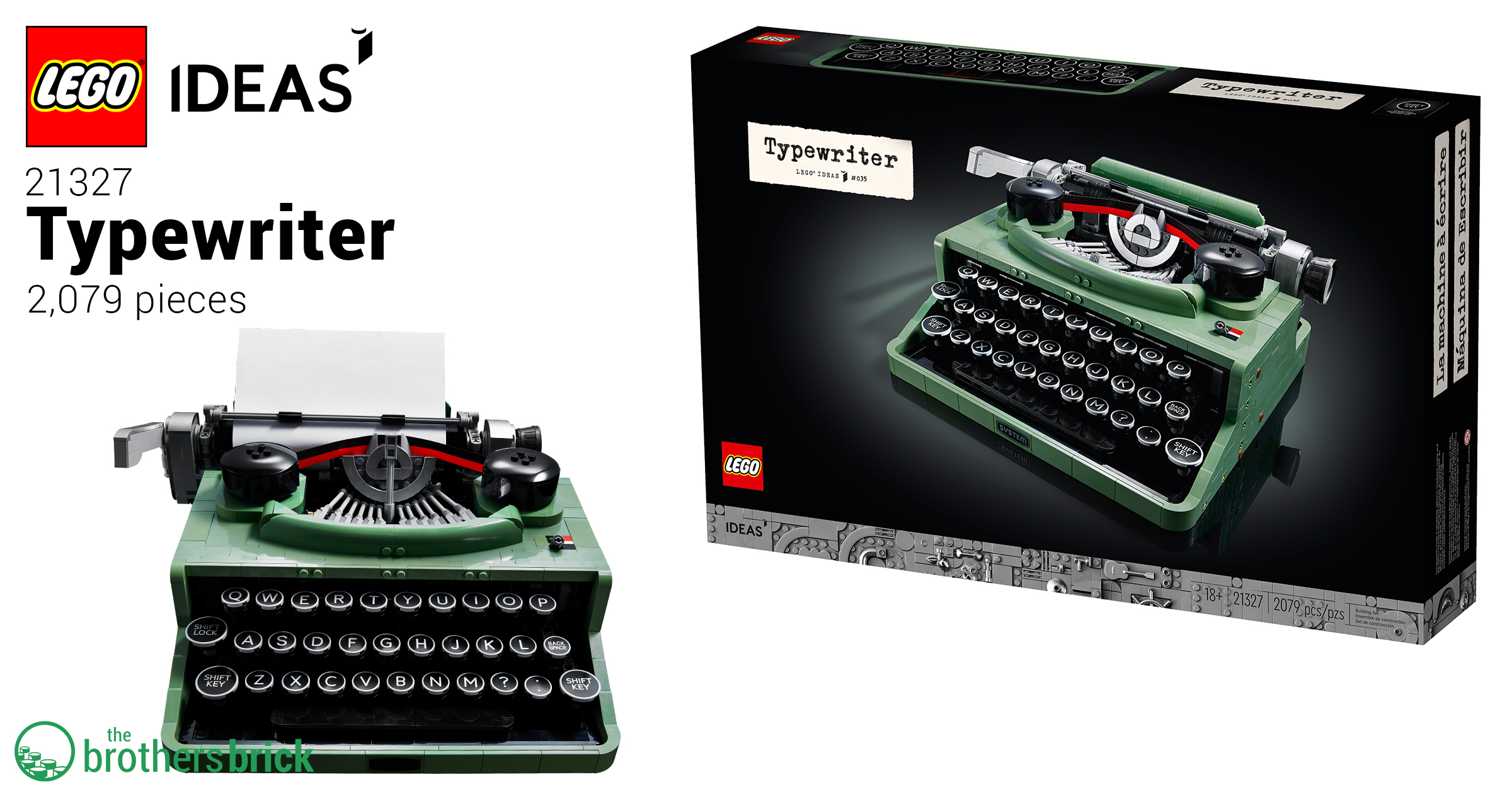 LEGO Ideas reveals 21327 Typewriter as a 2,000-piece life-size 