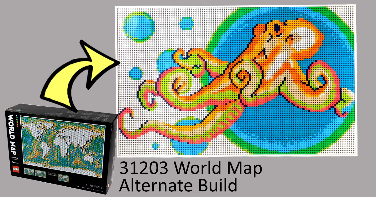 Octopus time! An alternate build for LEGO 31203 World Map 