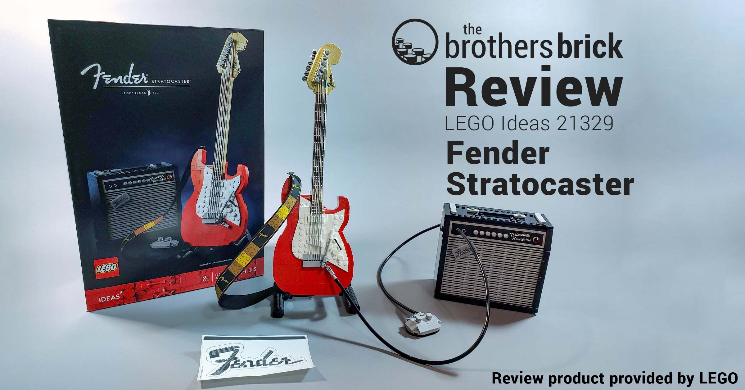 We rock out with the LEGO Ideas 21329 Fender Stratocaster Guitar