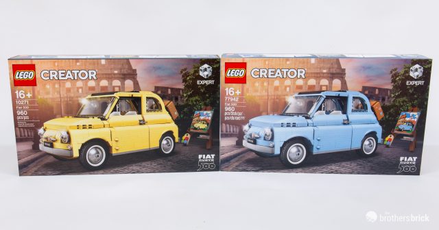 LEGO Creator Expert 77942 Fiat 500 limited edition comparison