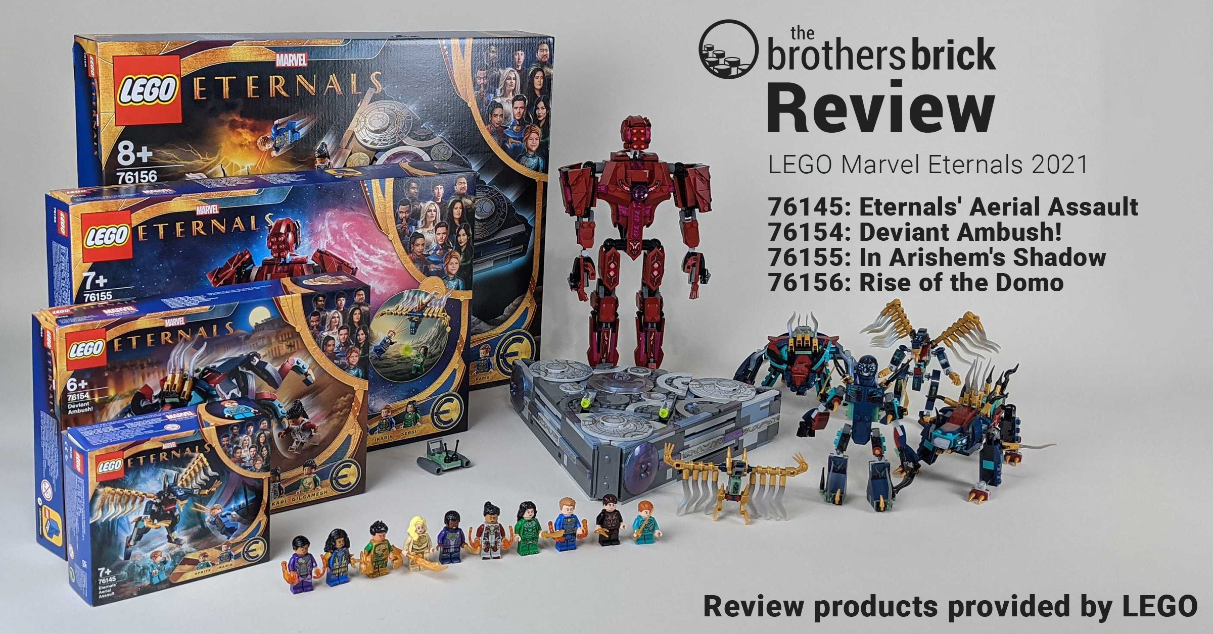 LEGO Marvel Eternals 76145, 76154, 76155, and 76156 - All the