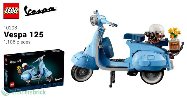 LEGO reveals 10298 Vespa 125, an 1,100-piece model of the