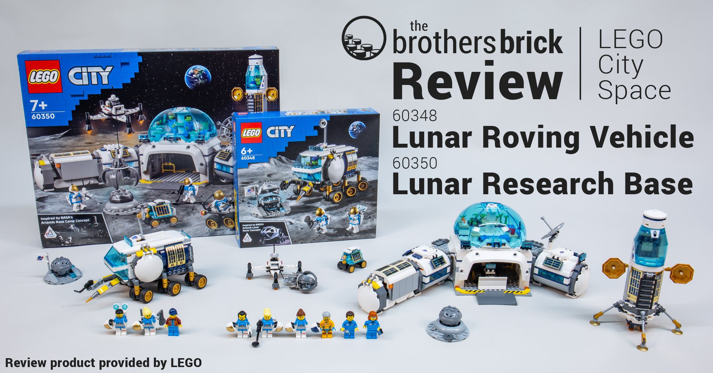 LEGO City Space 60348 Lunar Roving Vehicle & 60350 Lunar Research