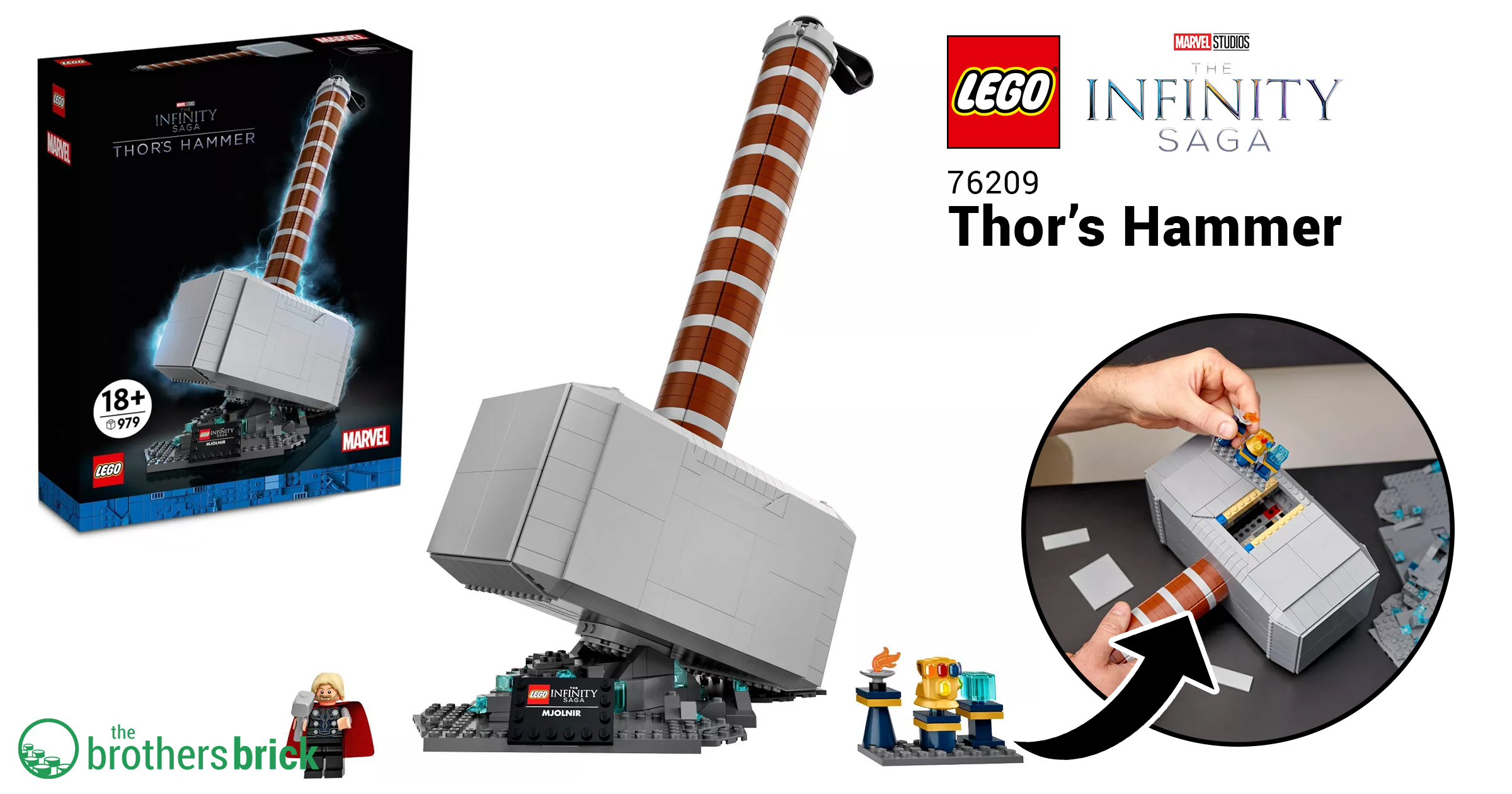 LEGO Marvel Infinity Saga 76209 Thor's Hammer revealed as life
