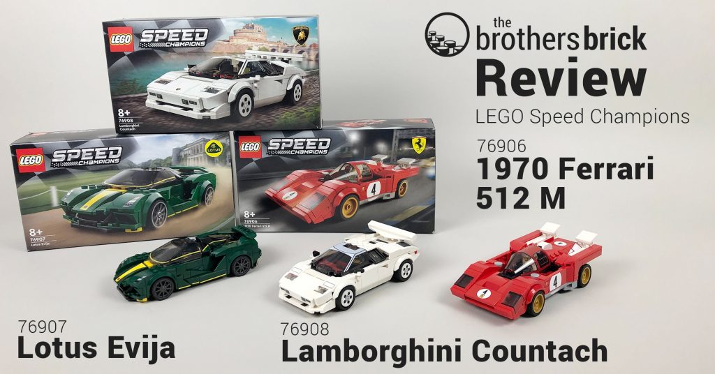 LEGO Speed Champions 76906 1970 Ferrari 512M, 76907 Lotus Evija