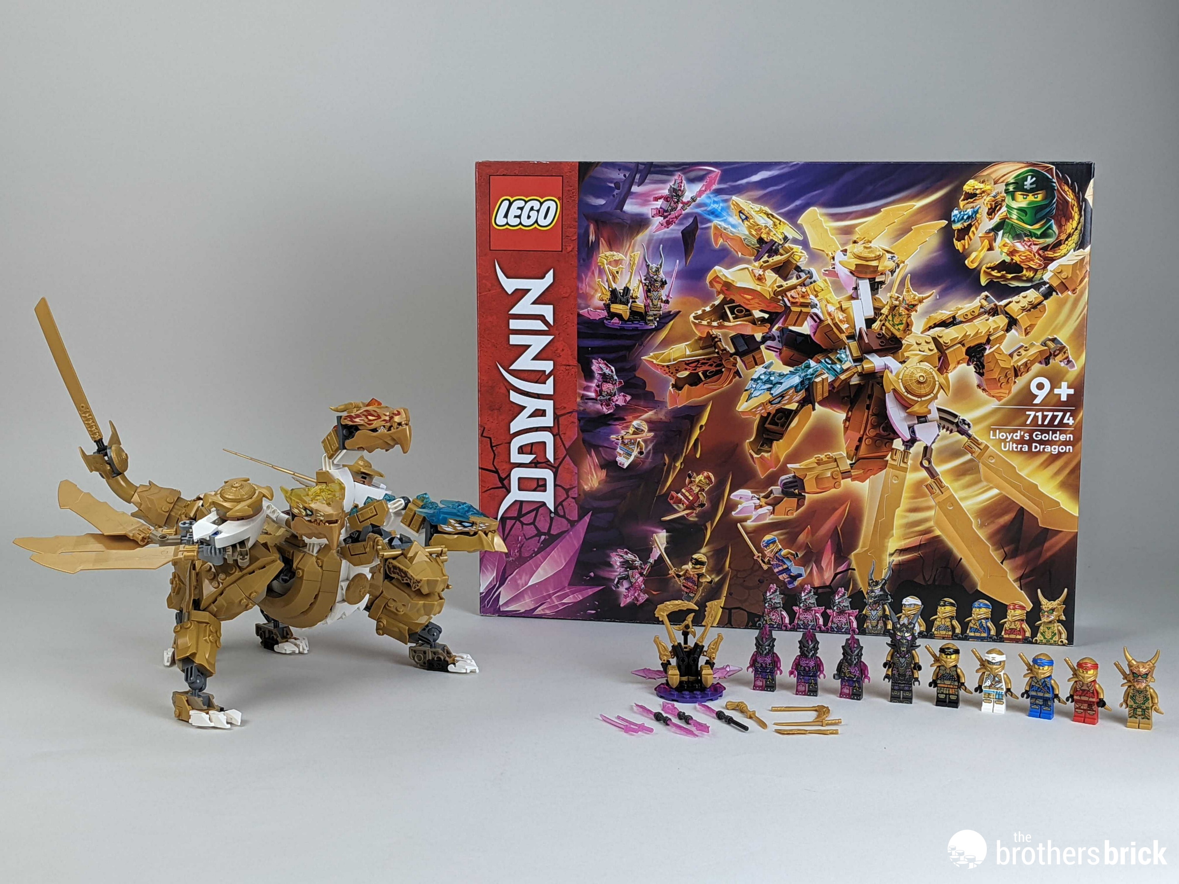 LEGO Ninjago 71774: Lloyd's Golden Ultra Dragon - Are four heads