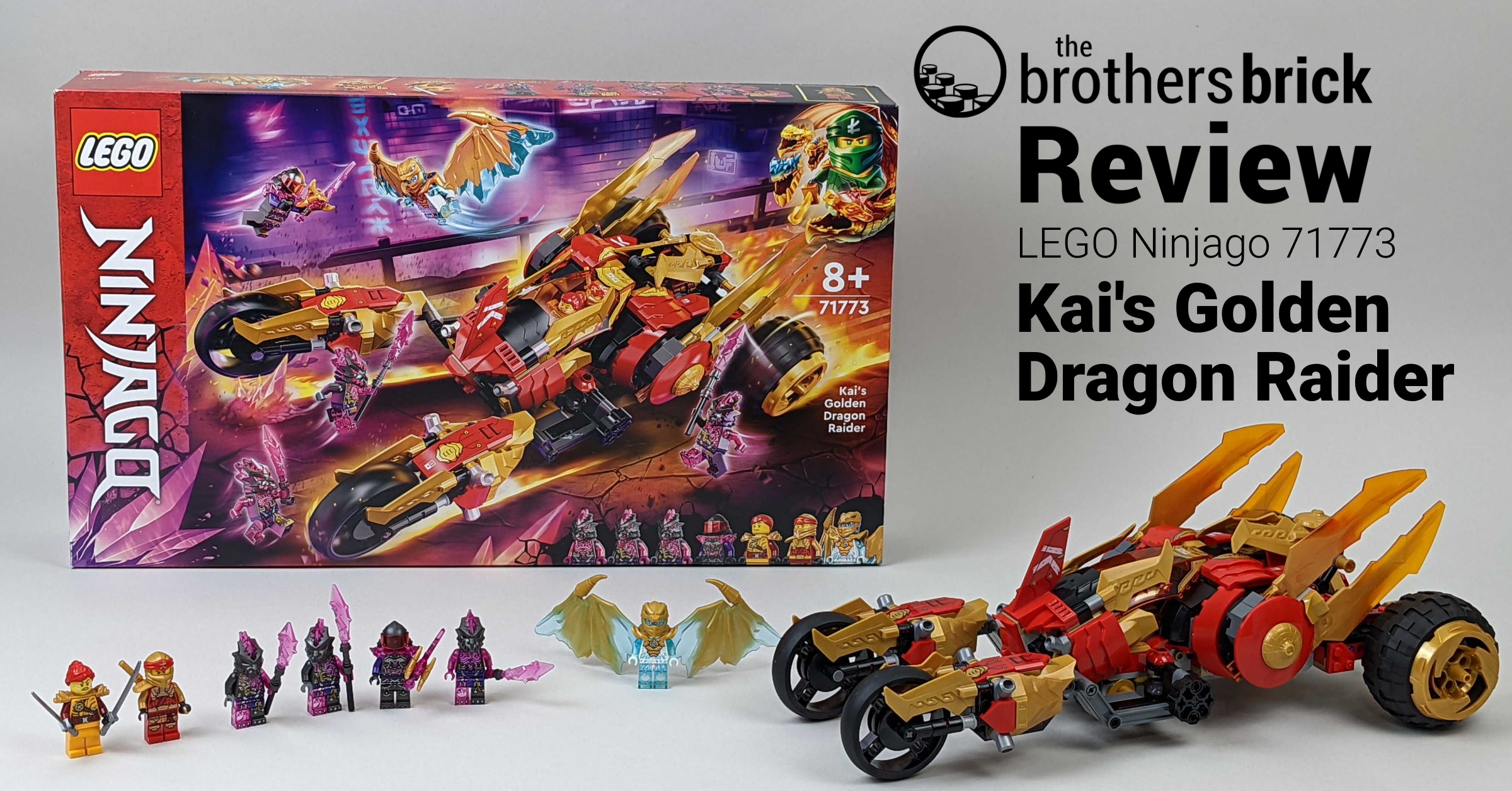 LEGO Ninjago 71773: Kai's Golden Dragon Raider - Wacky Racers have