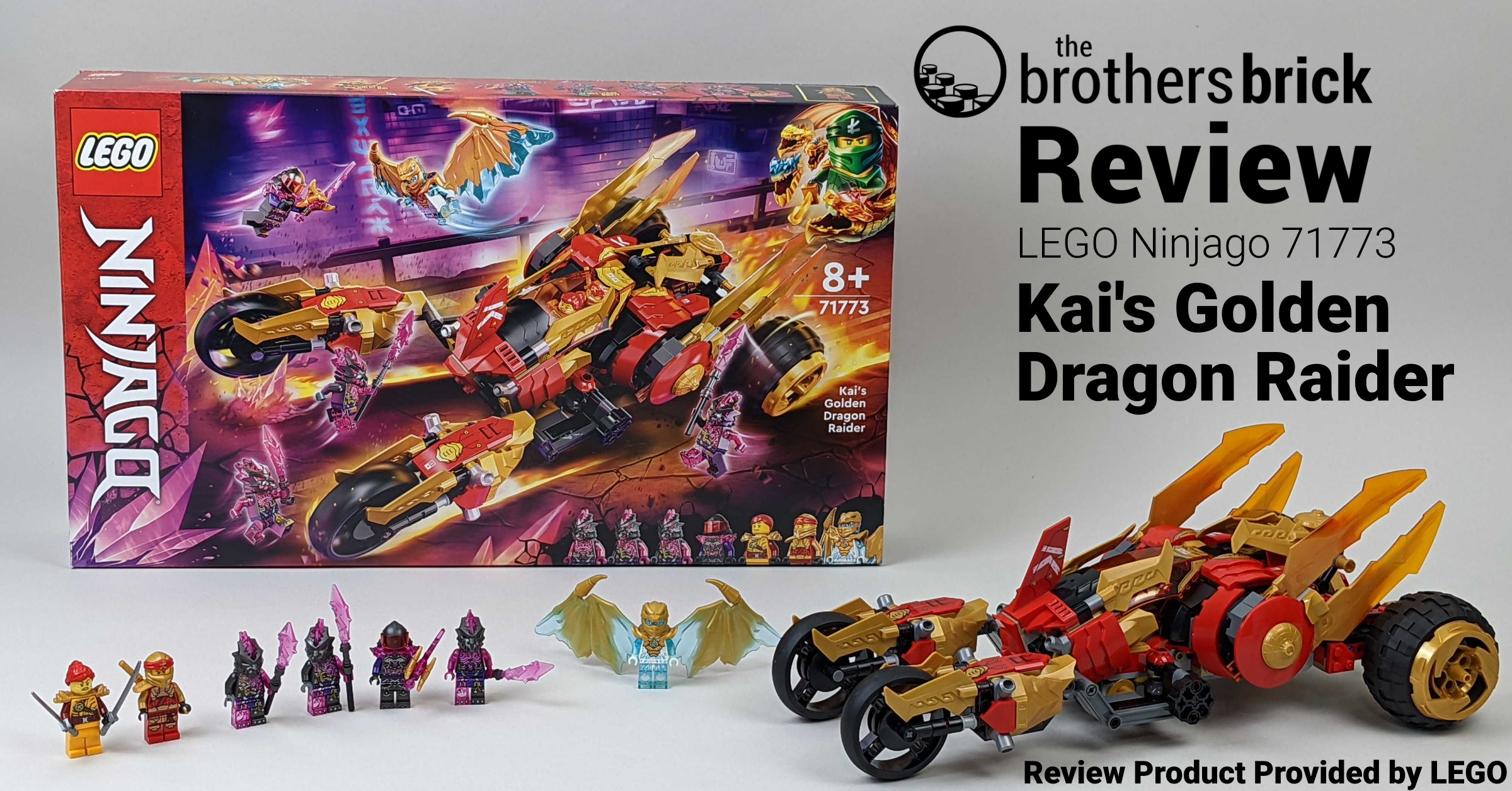 LEGO Ninjago 71773: Kai's Golden Dragon Raider - Wacky Racers have