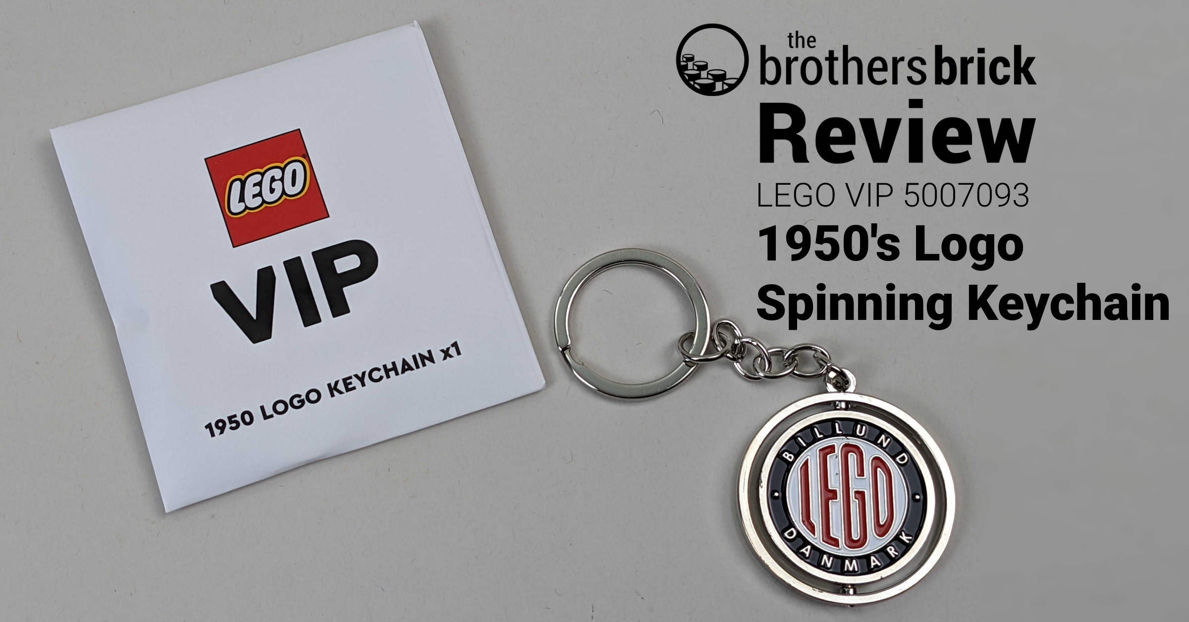 LEGO VIP 5007093 - 1950's Logo Spinning Keychain - Better than a