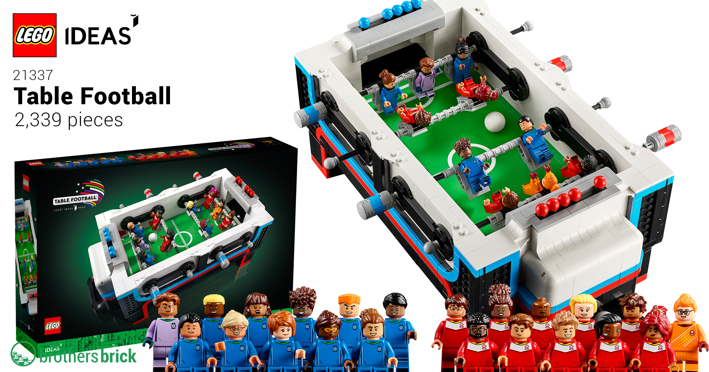 LEGO Ideas reveals 21337 Table Football, a 2,300-piece playable 