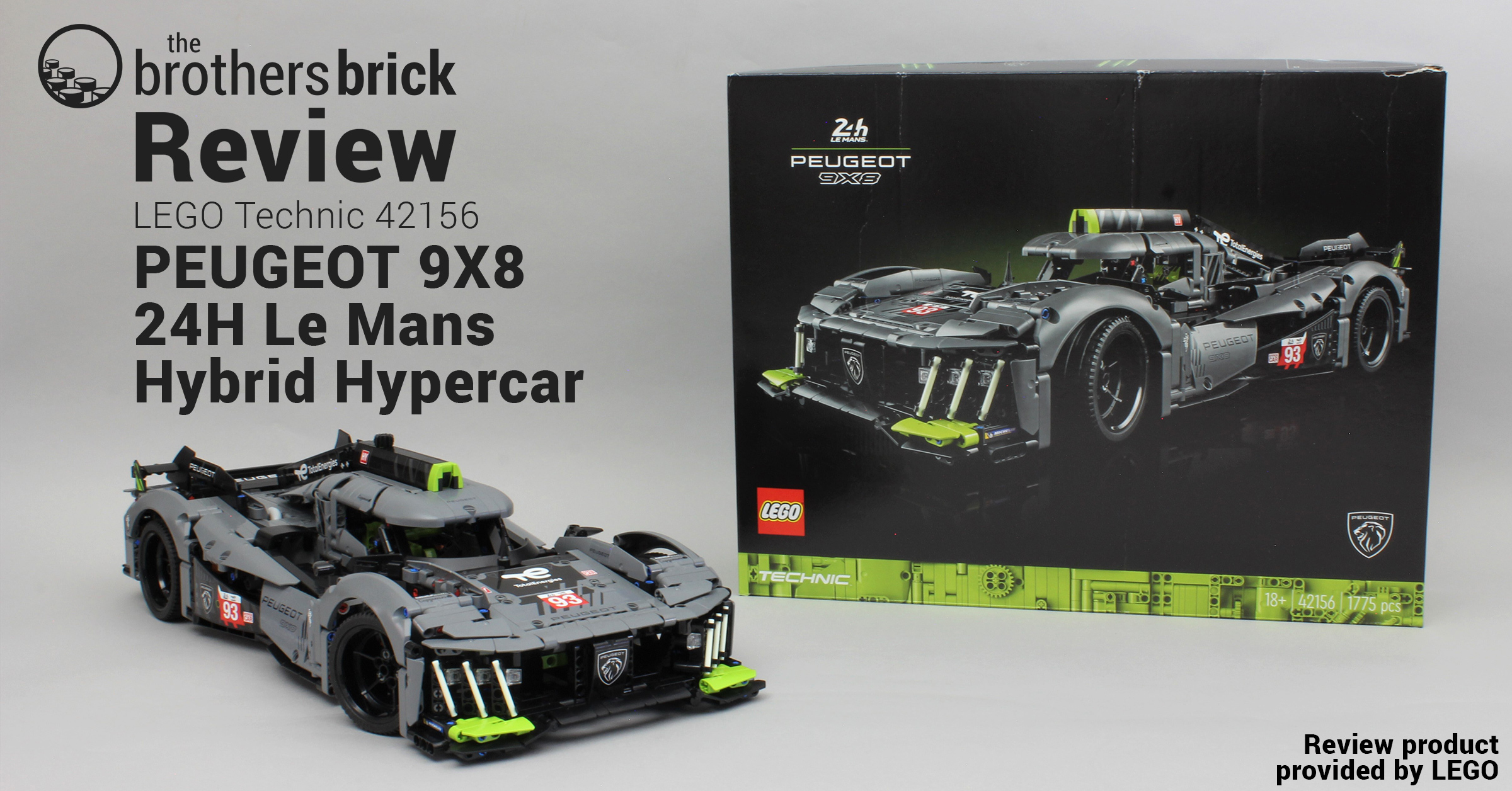 LEGO Technic 42156 PEUGEOT 9X8 24H Le Mans Hybrid Hypercar - Worth