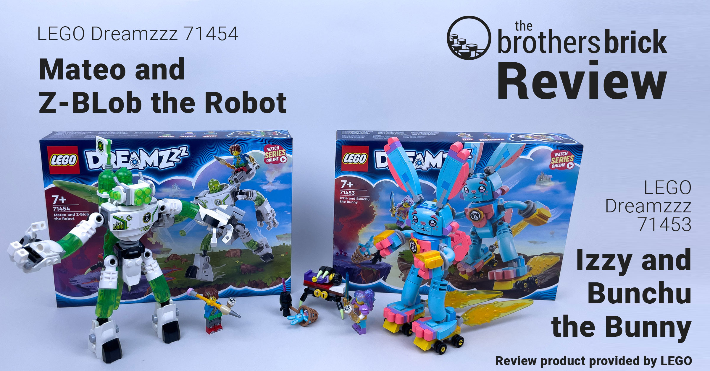 LEGO Dreamzzz 71453 Izzie and Bunchu the Bunny and 71454 Mateo and