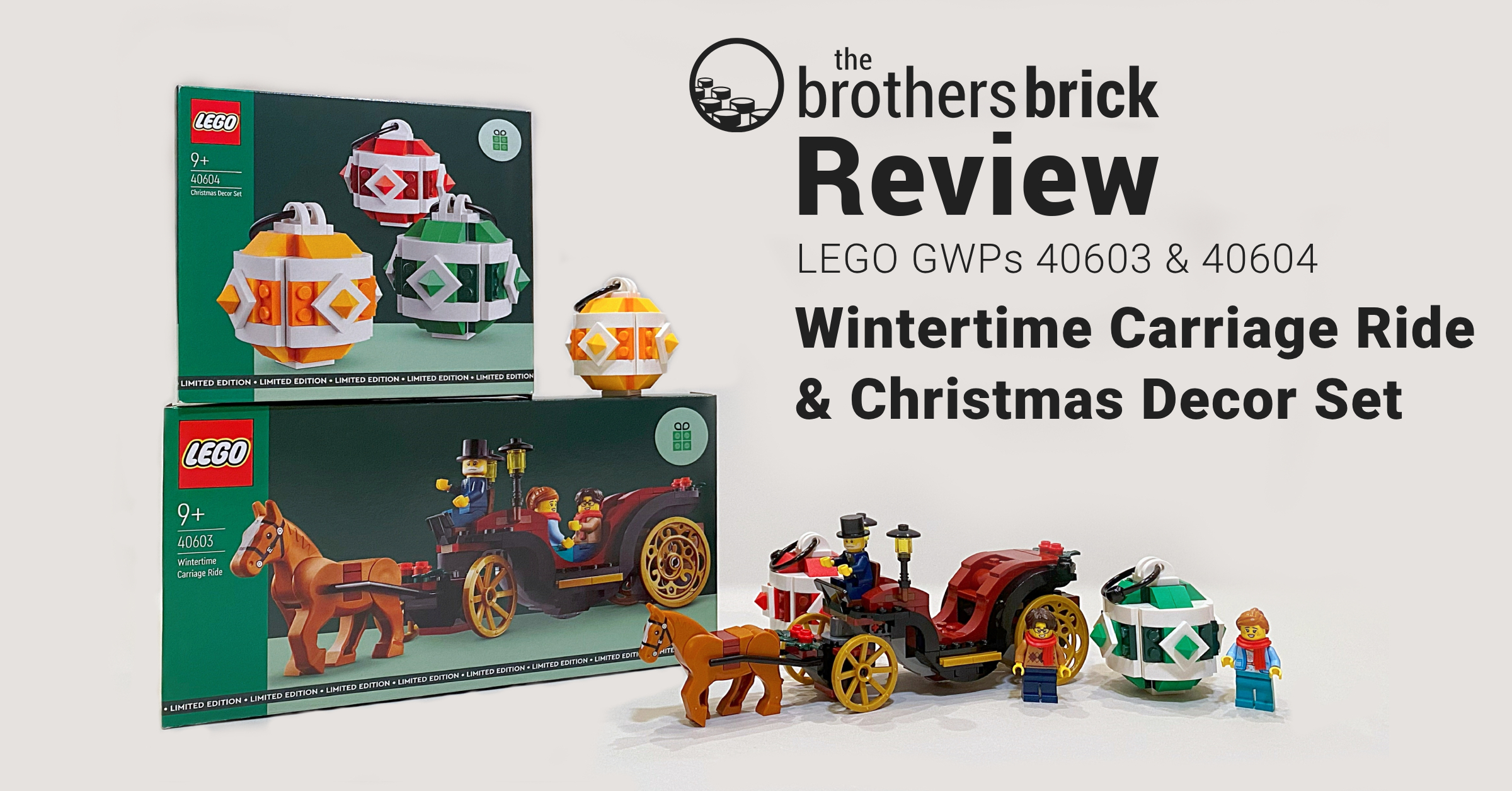 LEGO 40603 Wintertime Carriage Ride and 40604 Christmas Décor Set