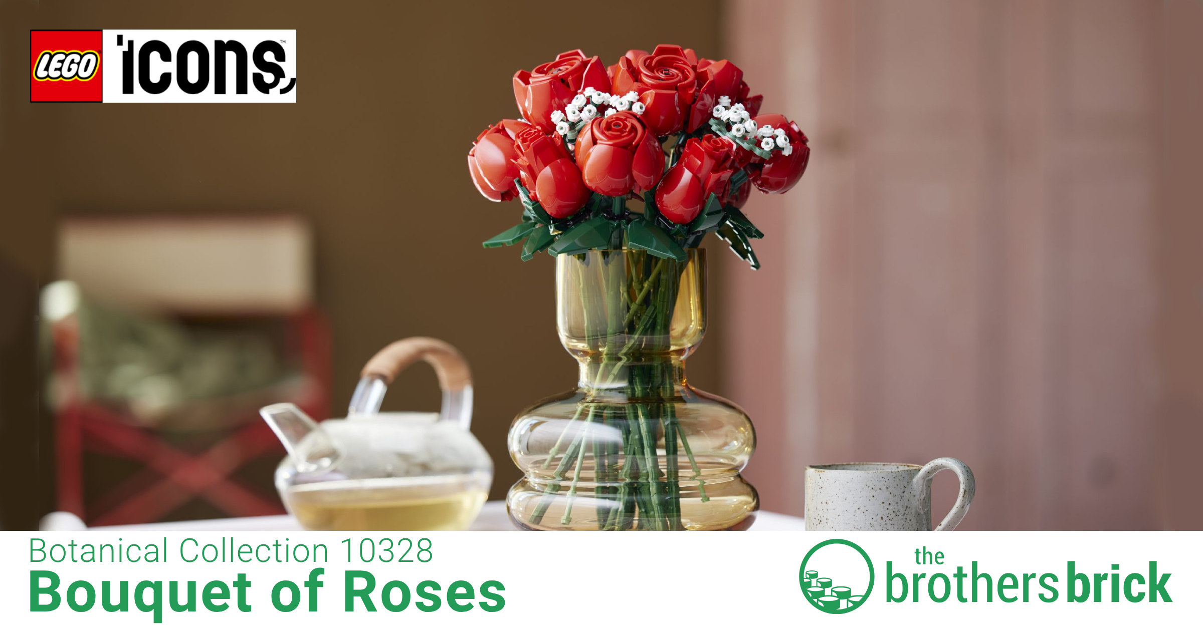 10328 Bouquet of Roses added to LEGO's Botanical Collection [News
