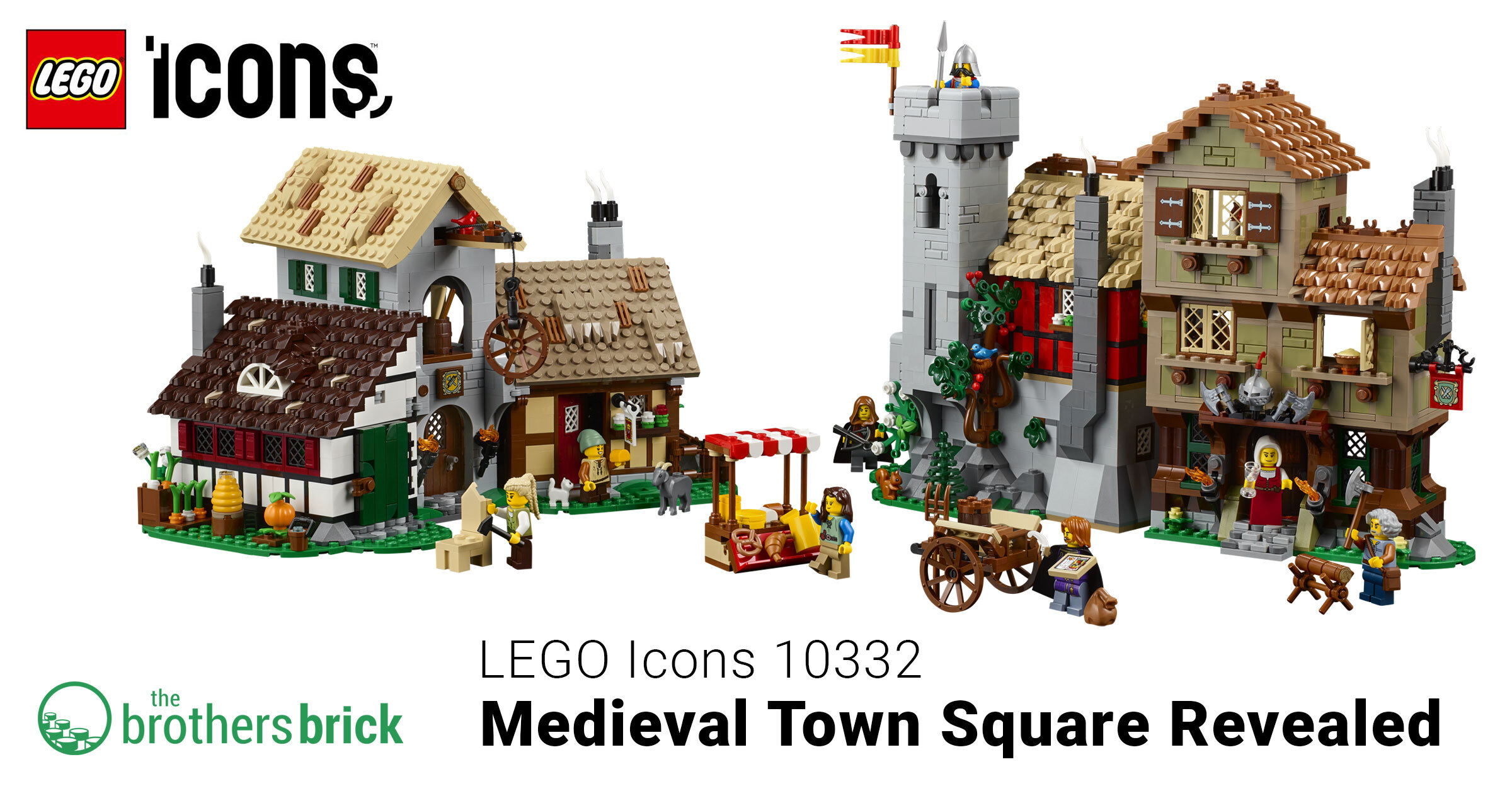 10332 LEGO Icons Medieval Town Square unveiled with over 3,000