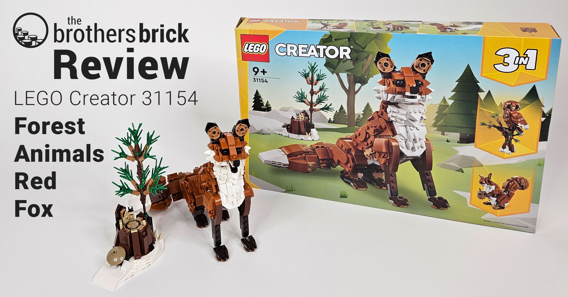 LEGO Creator 3-in-1 31154 Forest Animals: Red Fox - What does the