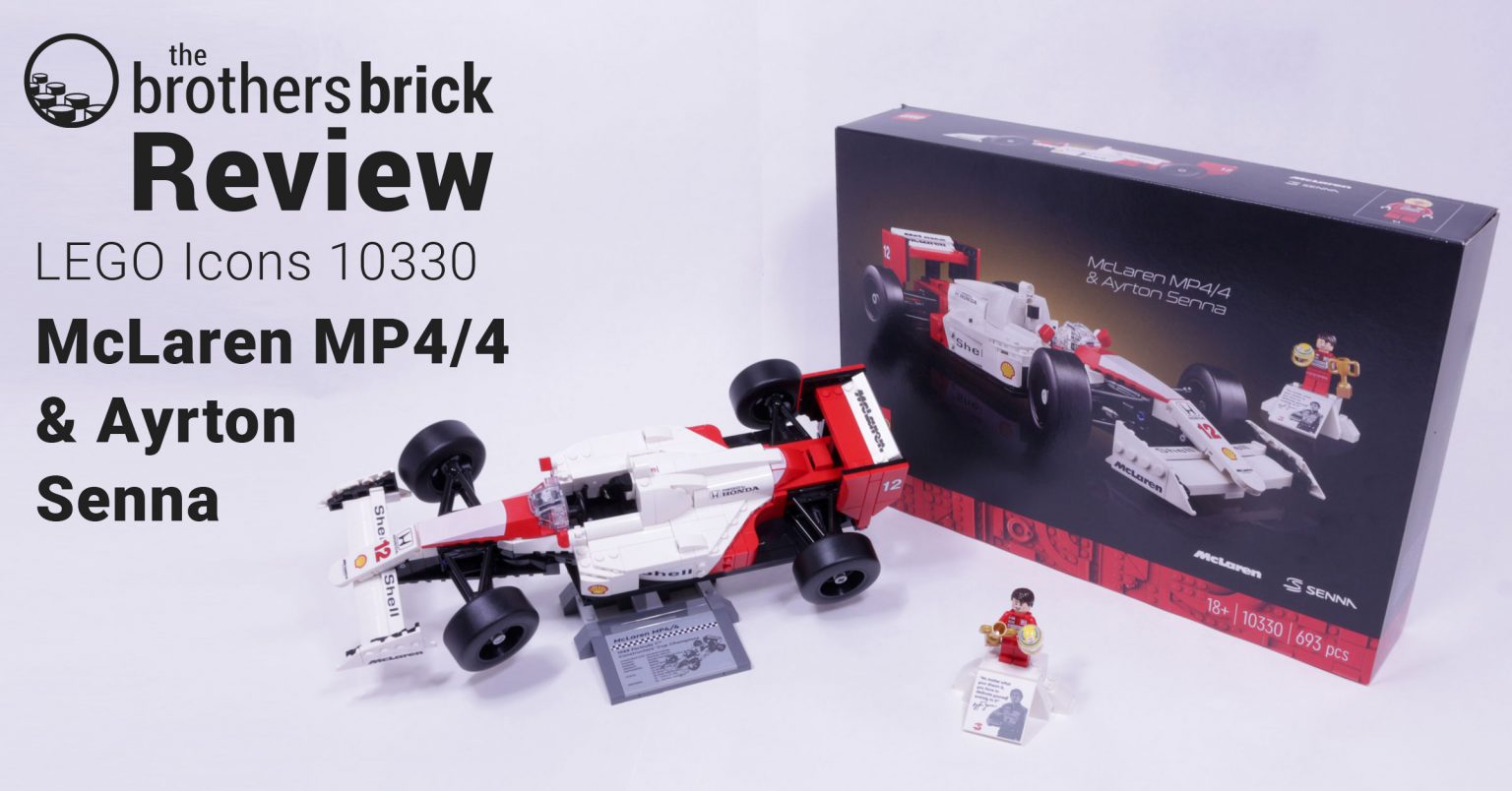 LEGO Icons 10330 McLaren MP4/4 & Ayrton Senna: Grand Prix race-winner ...