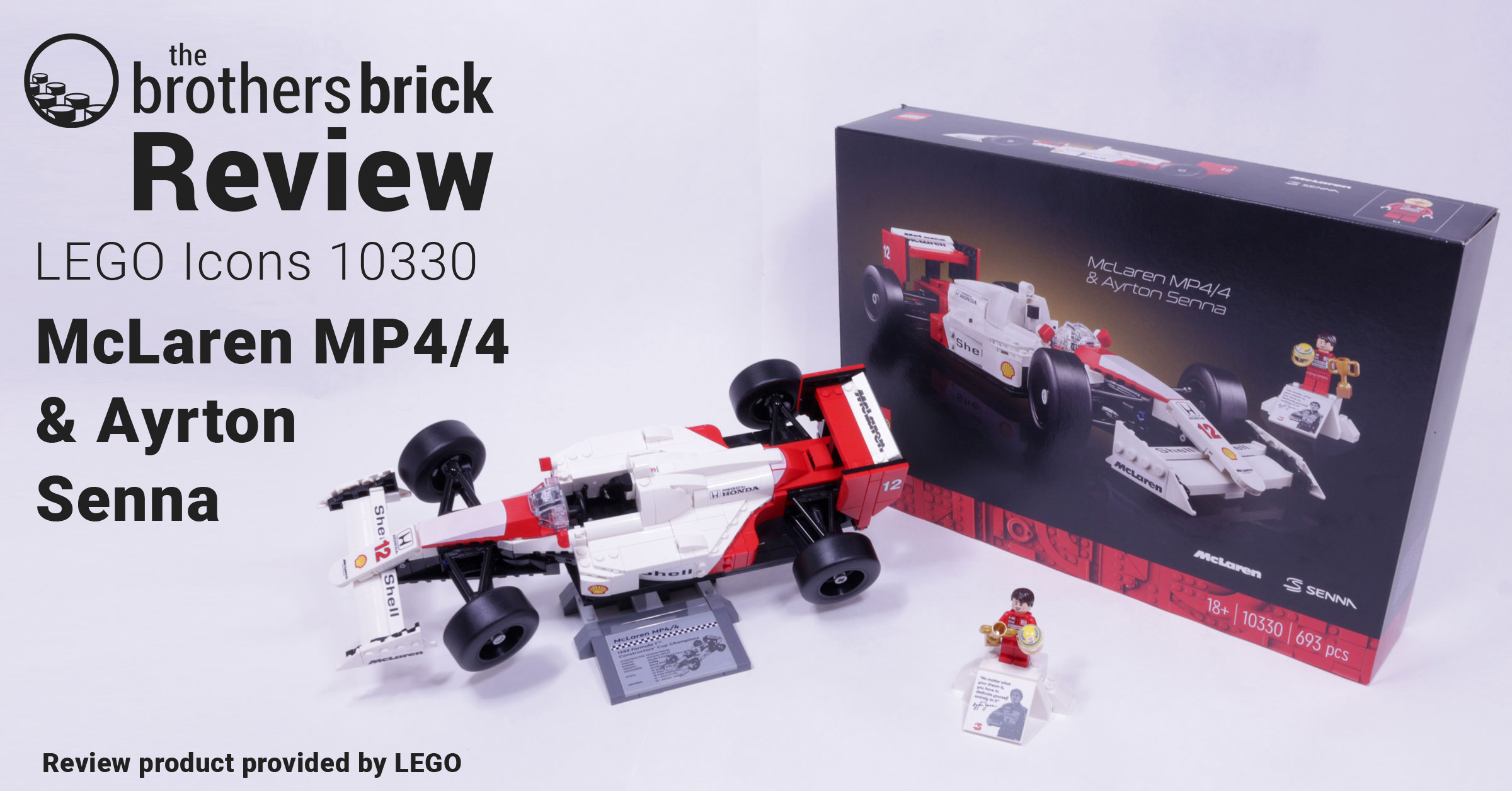 LEGO Icons 10330 McLaren MP4/4 & Ayrton Senna: Grand Prix race-winner ...