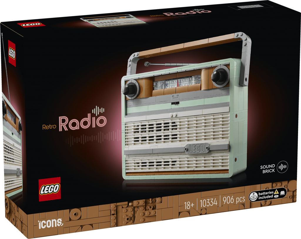 New LEGO Icons 10334 Retro Radio announced and hits the airwaves