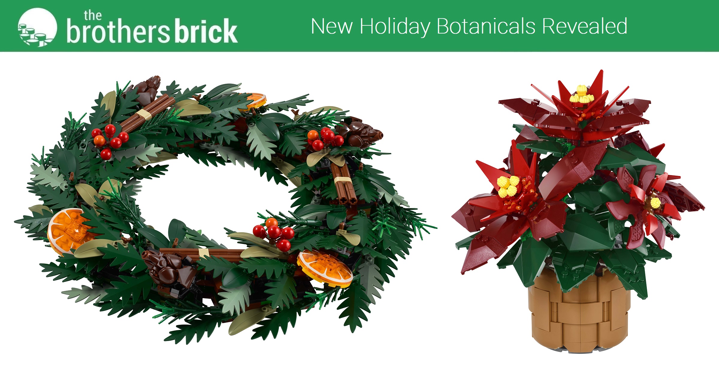 2024 christmas wreath① LEGO announces a pair of holiday botanicals coming to the Icons
