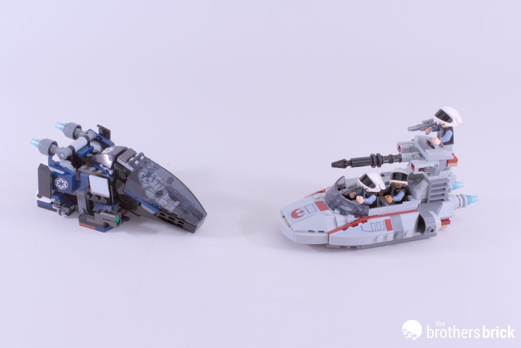 LEGO Star Wars 40755 Imperial Dropship vs Rebel Scout Speeder: the