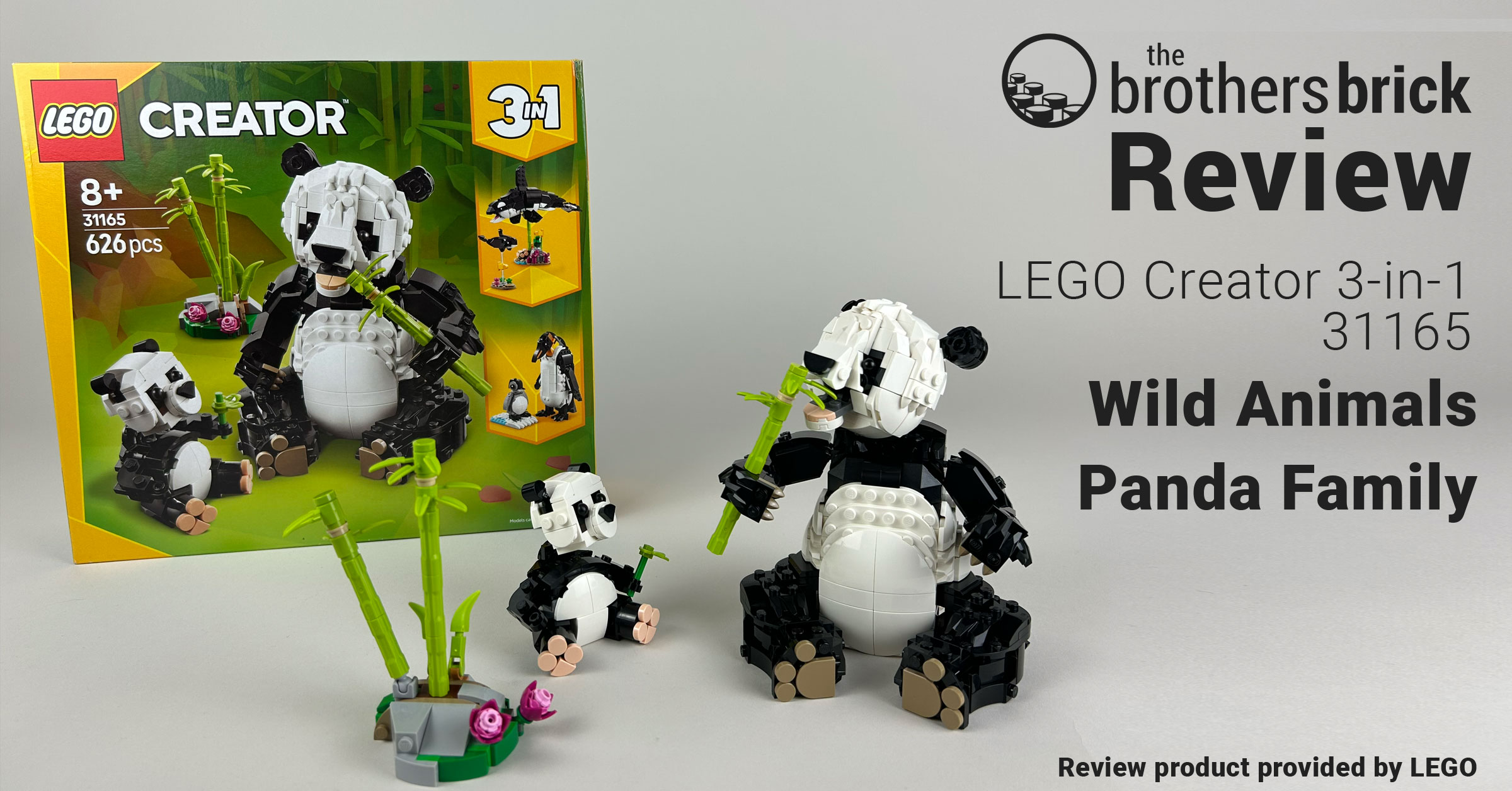 LEGO Creator 3-in-1 31165 Wild Animals Panda Family [Review] - The