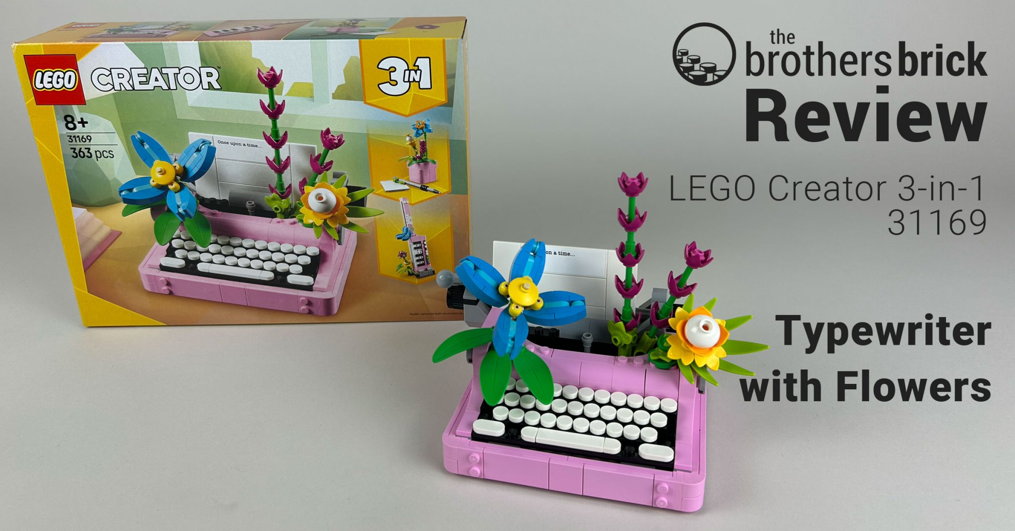 LEGO Creator 3-in-1 31169 Typewriter with Flowers [Review] - The ...