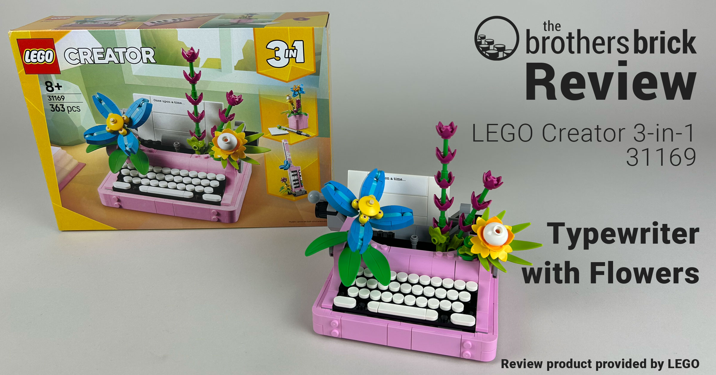 LEGO Creator 3-in-1 31169 Typewriter with Flowers [Review] - The