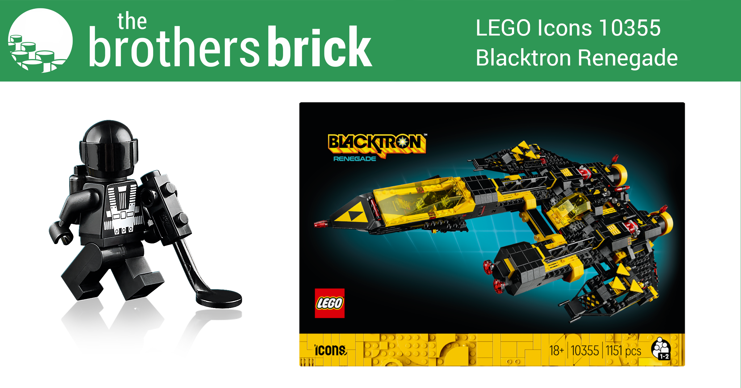 LEGO Icons 10355 Blacktron Renegade revealed as the next retro set